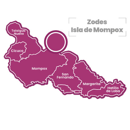 Mapa del Zodes Isla de Mompox Bolivarense