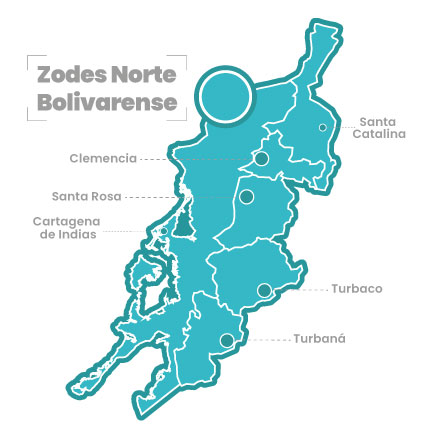 Mapa del Zodes Norte Bolivarense